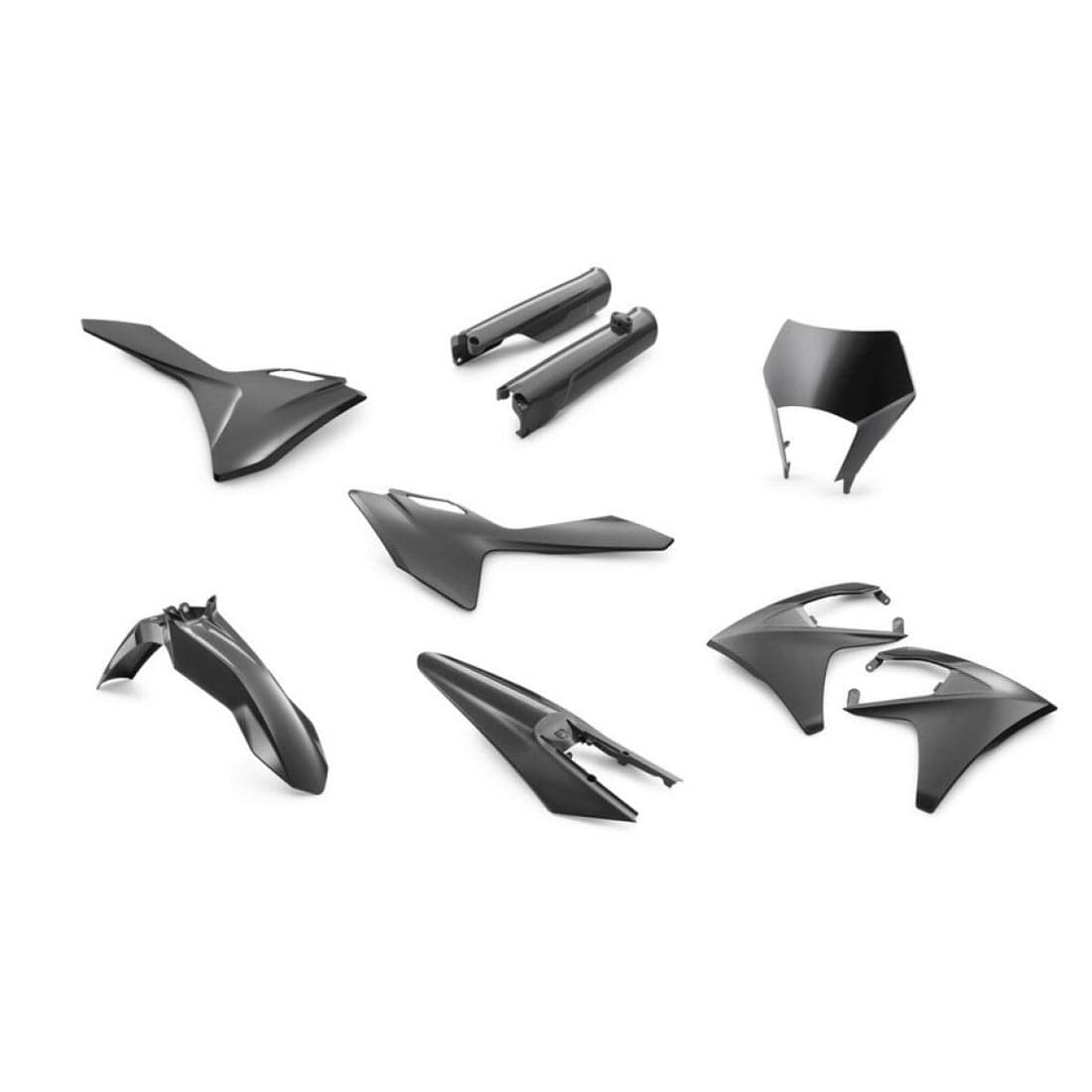 Plastic Kit GASGAS 150-500 2024+ 2 Stroke and 4 Stroke — Black