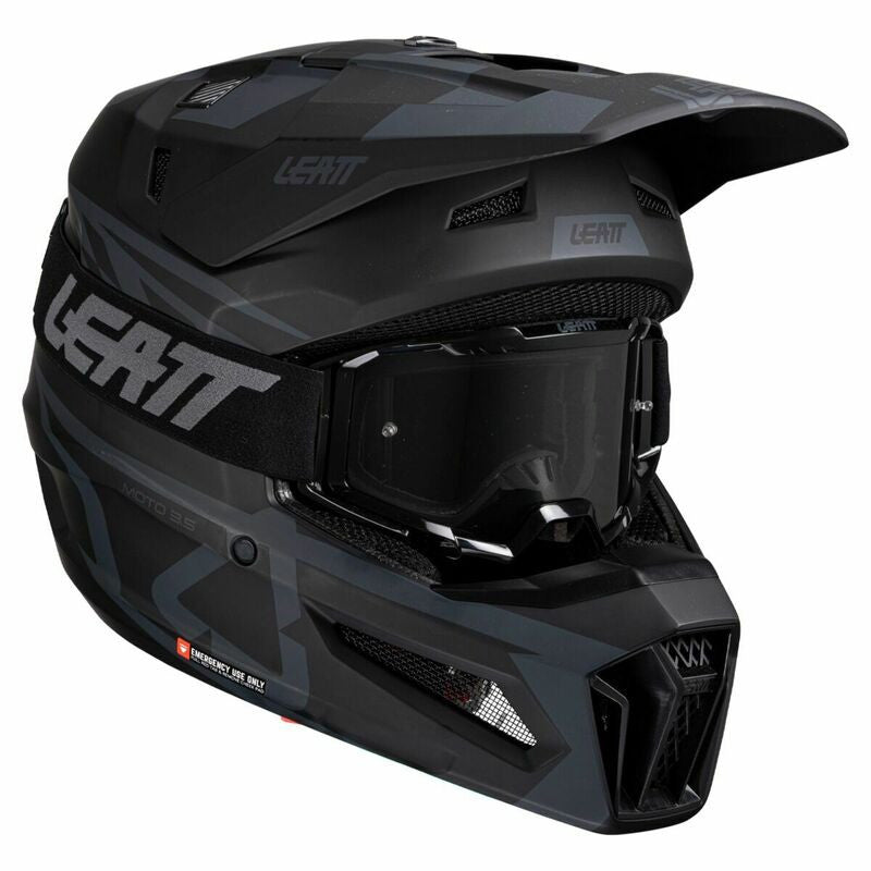 HELMET KIT MOTO 3.5 V25 STEALTH BLACK/GREY INCLUDES 3.5 GOGGLE