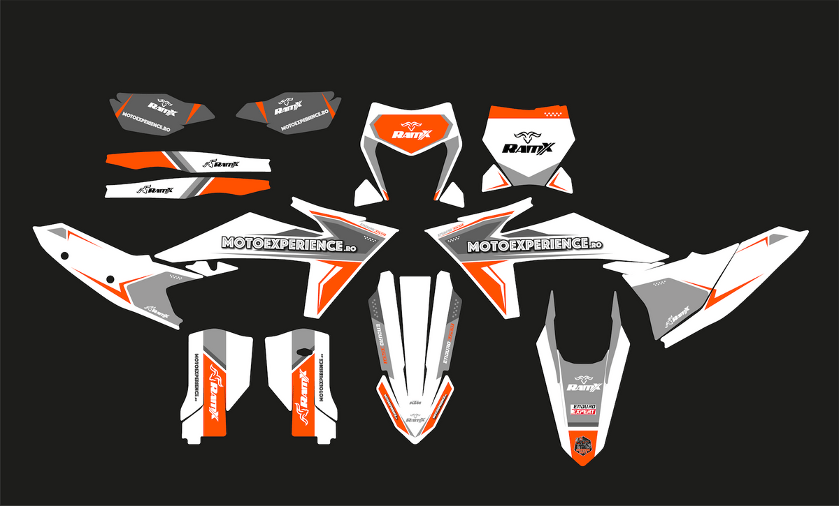 Stickers for KTM 2024 2T/4T all models — White