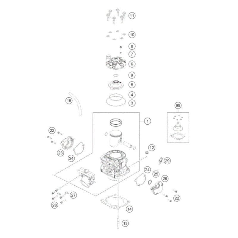 O-ring 23x2 5 Viton 75SH pentru INSERTIE Chiuloasa TBI KTM/HUSQVARNA/GASGAS 2024+