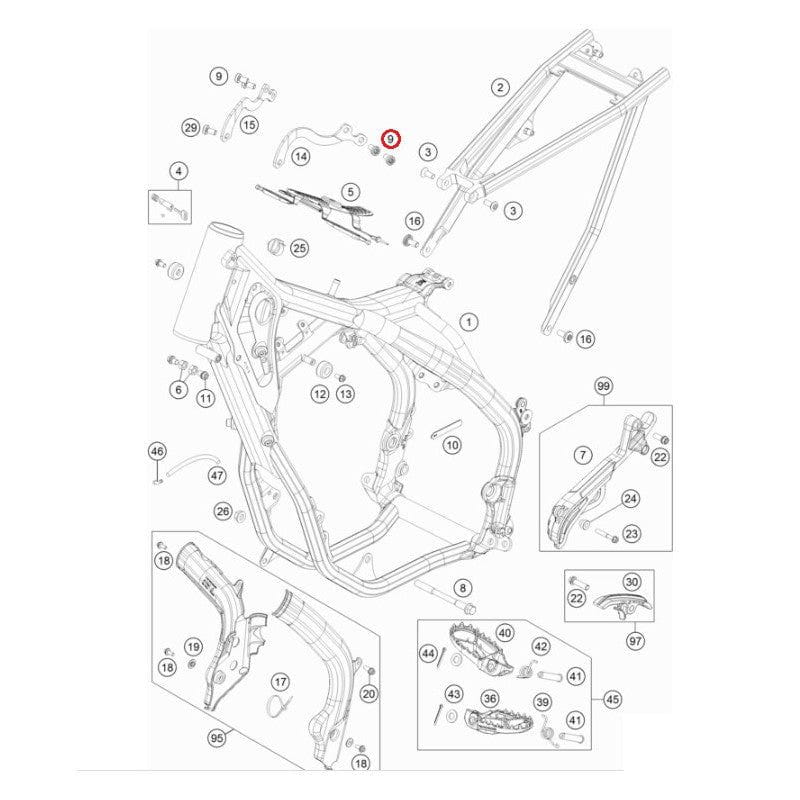 Surub Cadru M8X15 TORX45 2017-2023 KTM