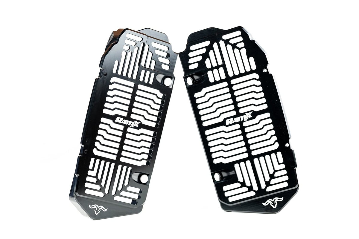 RamX Radiator Guards KTM/HUSQVARNA/GASGAS 2024 2 and 4 Stroke — Black