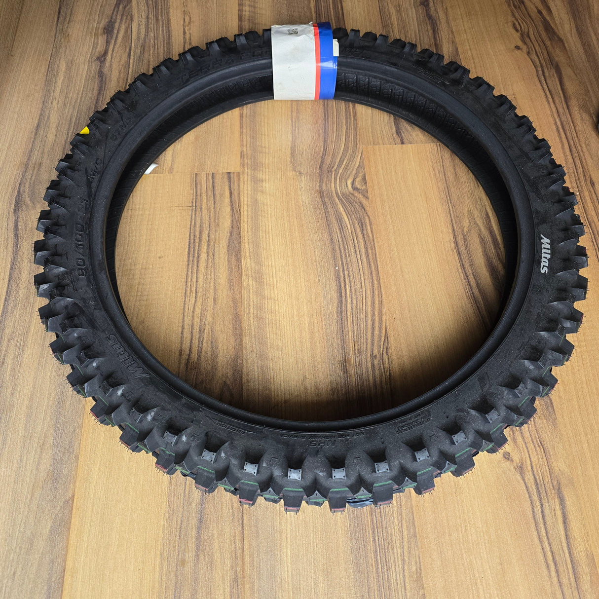 Cauciuc Anvelopa MITAS 90/100-21 TERRA FORCE-MX MH Front NHS dunga rosie & verde