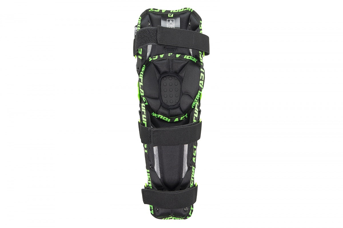 UFO Crypton Knee Shin Guard - Black/Fluo Green