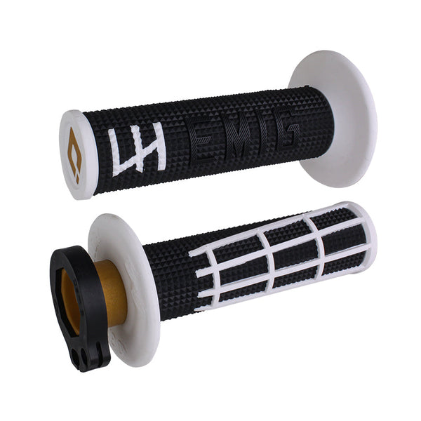 ODI EMIG 2.0 V2 Lock-On Grip Set Black / White H36E2BW