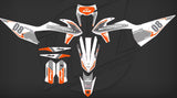 Kit Stickere Personalizate Albe KTM 2020-2023 2T / 4T toate modelele