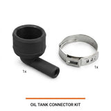 Oil Tank 90° Connector + Hose Clamp kit