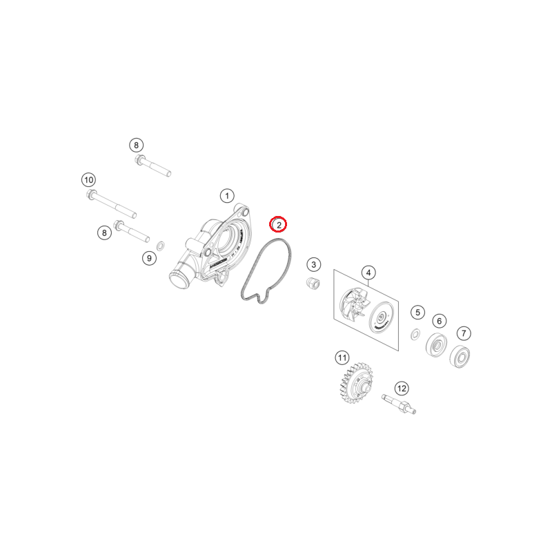 O-ring capac pompa apa KTM/HUSQVARNA/GASGAS 2024+