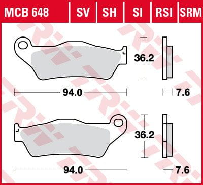 Placute frana fata TRW RACING KTM SX/EXC '92-'25+ sinterizate