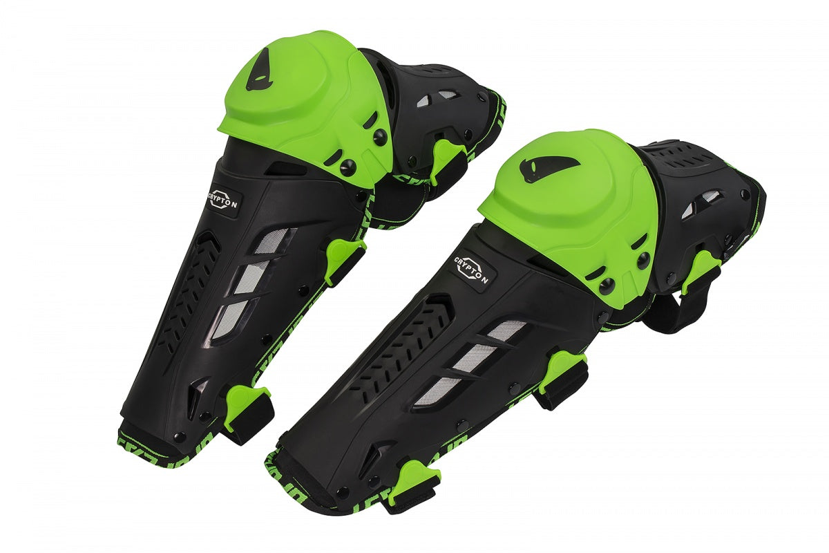 Genunchiere UFO Crypton - Negru/Verde Fluo