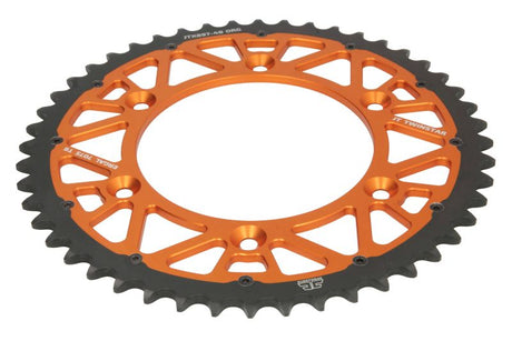JT Rear sprocket 48 Teeth (48T) KTM/Husqvarna/GasGas 1990-2026 520 — Alu-steel hybrid Orange