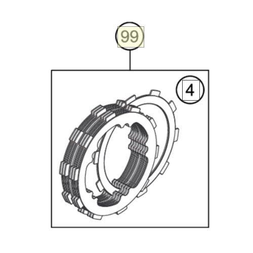 Set Discuri Ambreiaj KTM/HUSVARNA EXC/TE 125-150 2020-2023