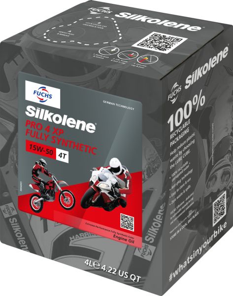 Oil 4 Stroke 15W50 SILKOLENE PRO 4 XP 4L Full-synthetic