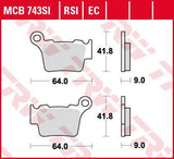 Placute frana spate TRW RACING KTM SX/EXC '04-'25 sinterizate