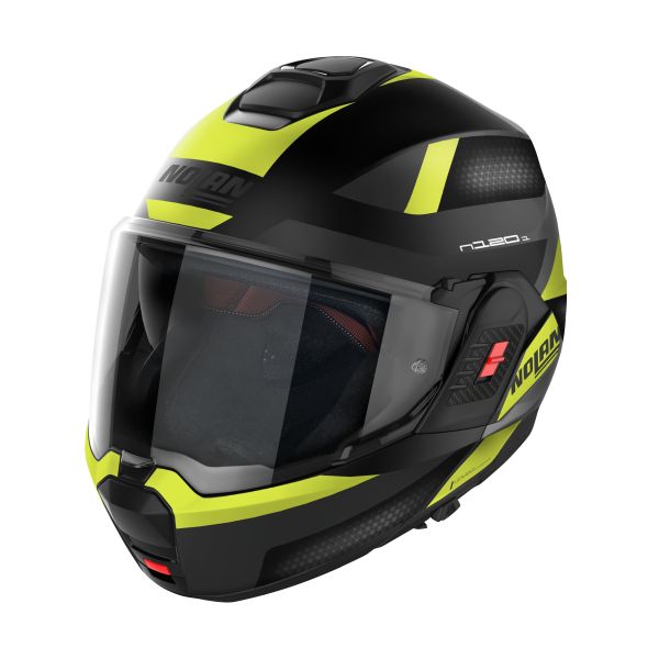 Helmet Flip-up helmet NOLAN N120-1 SUBWAY N-COM 23 black/matt/yellow unisex