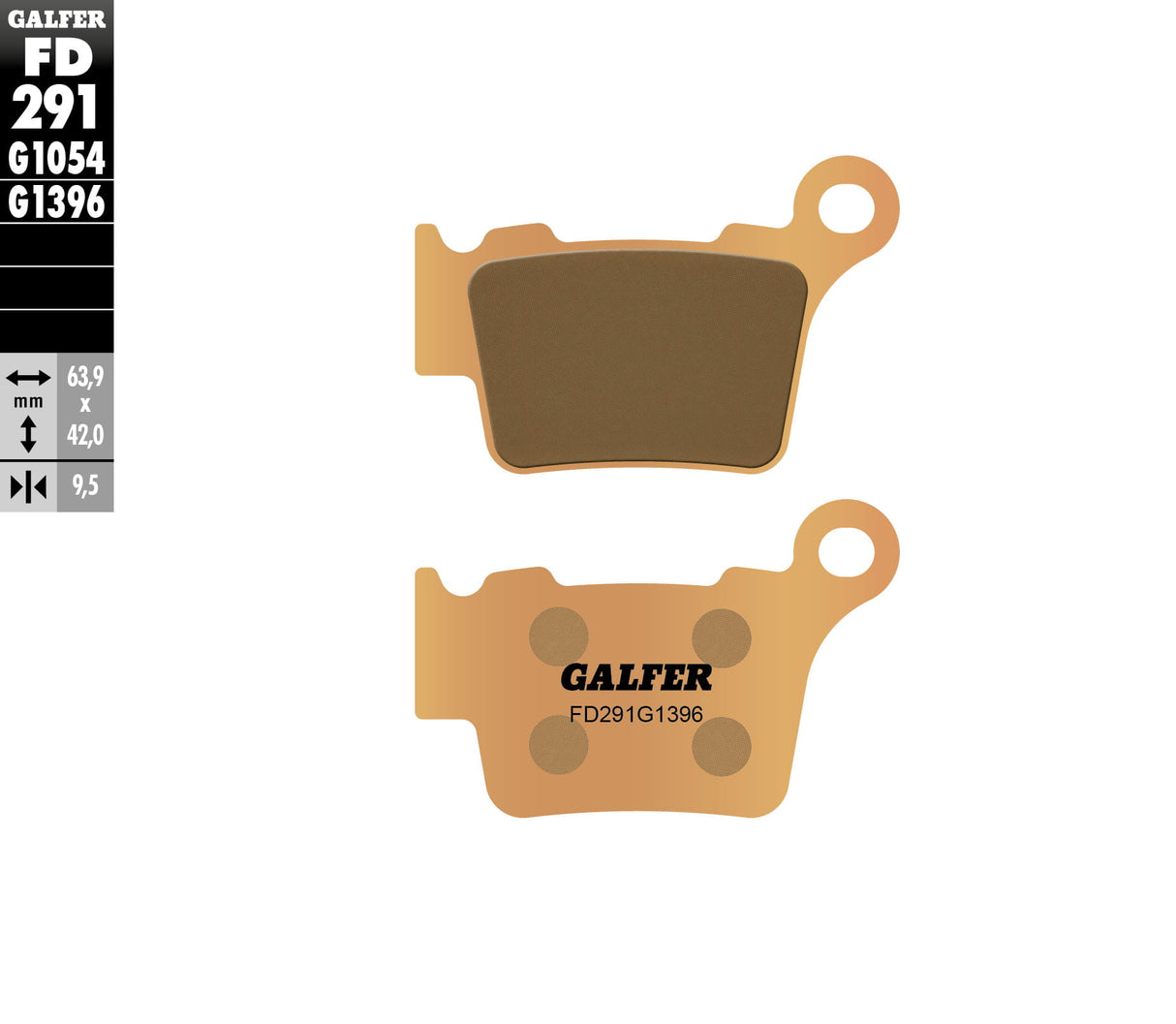 GALFER FD291G1396 KH368 Sintered Metallic (Gold) Off Road Brake Pads
