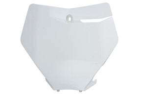 CeMoto Front Number Plate for KTM EXC / EXC-F / SX / SX-F / XC 125-450 2019-2023 — White