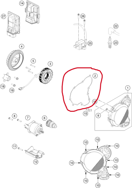 Ignition cover gasket KTM/HUSQVARNA/GASGAS 2024+