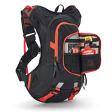 USWE RAW 8L Hydration Pack - open organizer pocket with gear