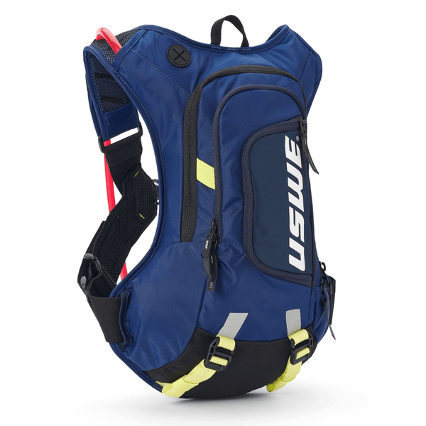 USWE Moto Hydro 8L Blue Hydration Pack - front view