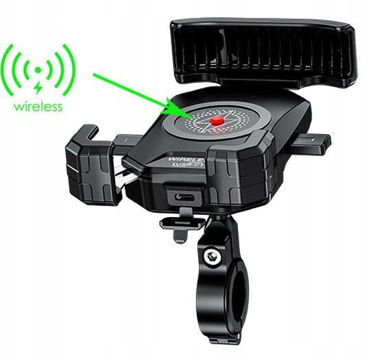 4RIDE R15W-PD Wireless Phone Charger motorcycle mount with USB-C